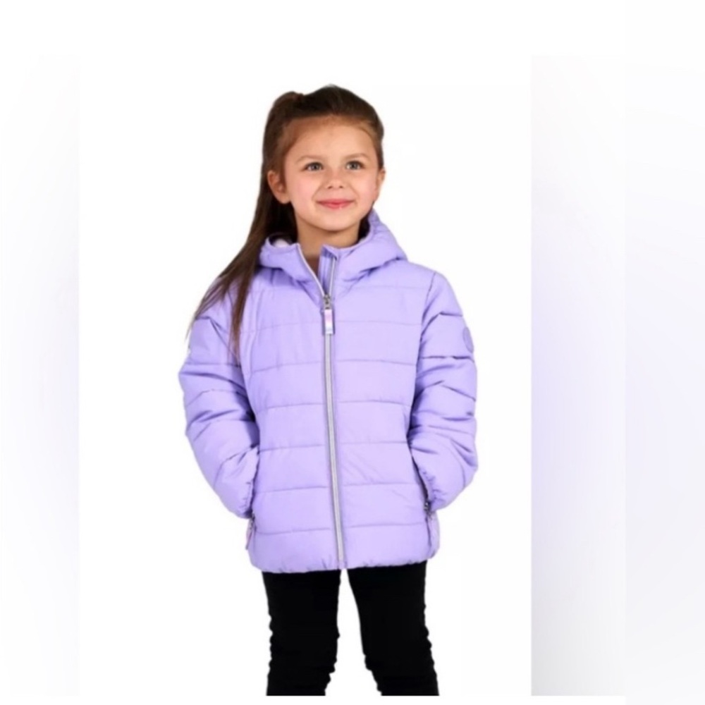 Purple Gerry kids Jersey Lined bubble Jacket